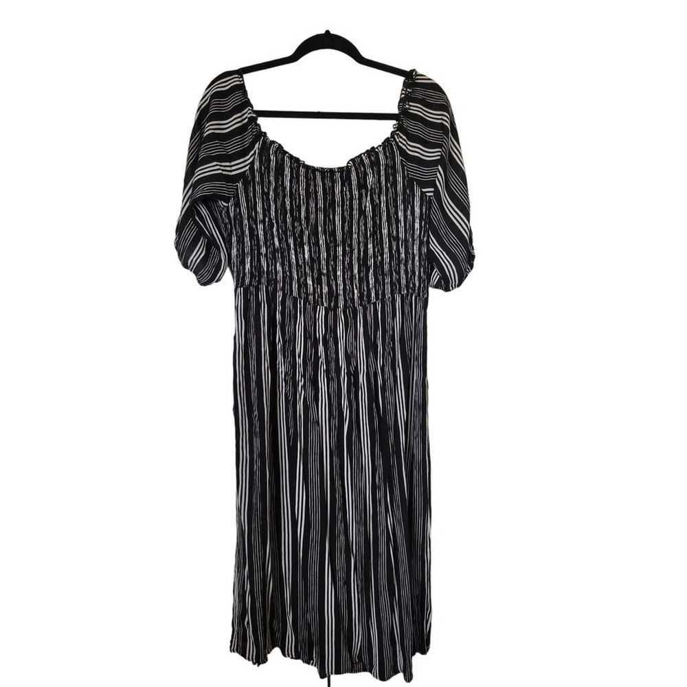 City Chic Stripe Play Midi Smocked Dress Size 16 - image 6