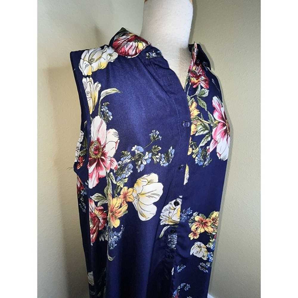 Mlle Gabrielle Maxi Dress Blue Floral Sleeveless … - image 4