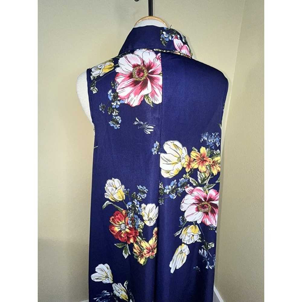 Mlle Gabrielle Maxi Dress Blue Floral Sleeveless … - image 6