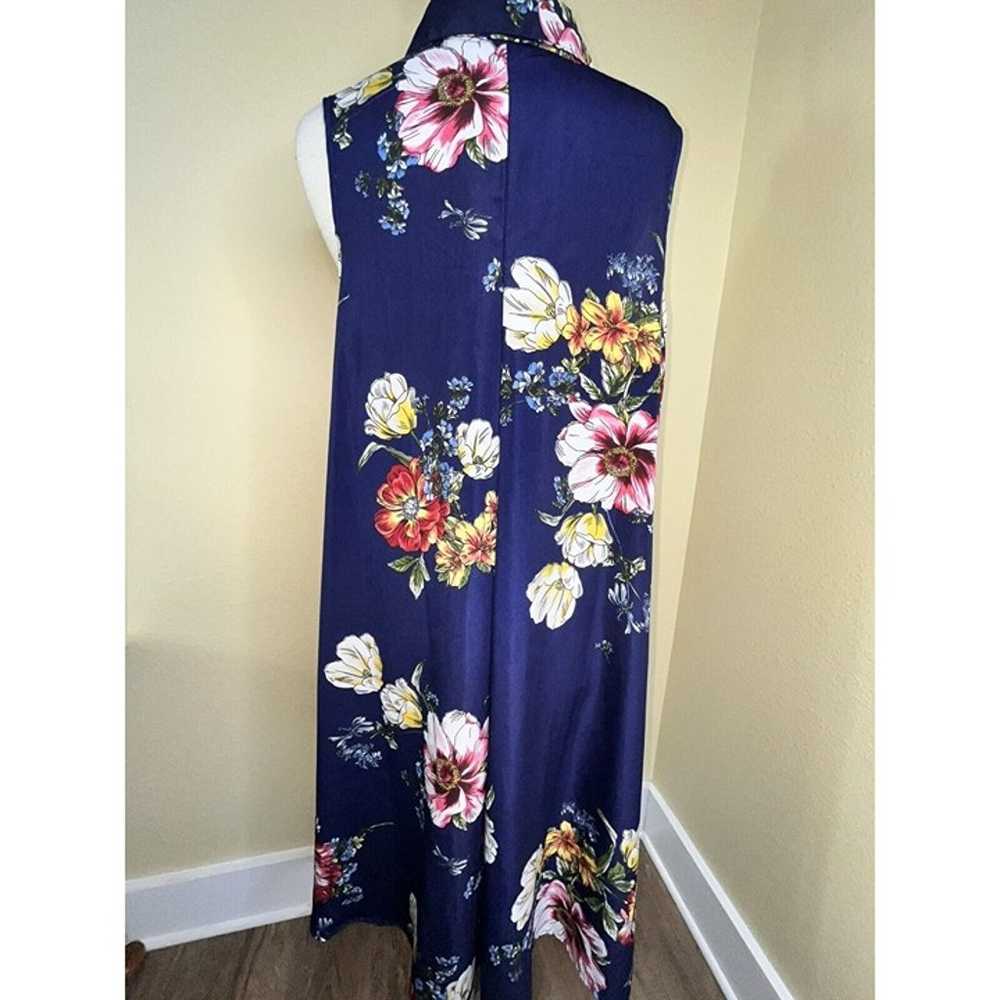 Mlle Gabrielle Maxi Dress Blue Floral Sleeveless … - image 7