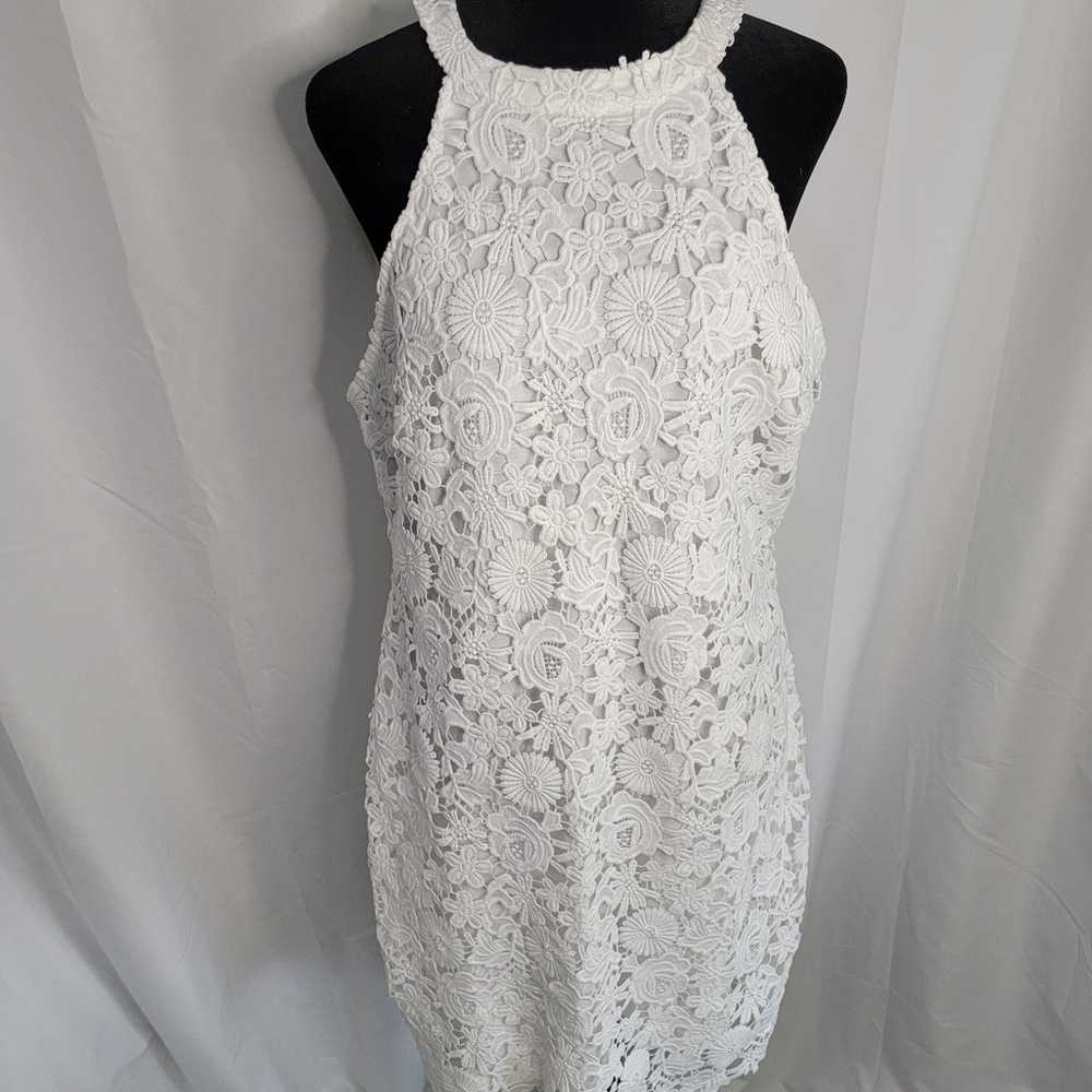 Lulus Ivory Lace Mini Dress, XL - image 2