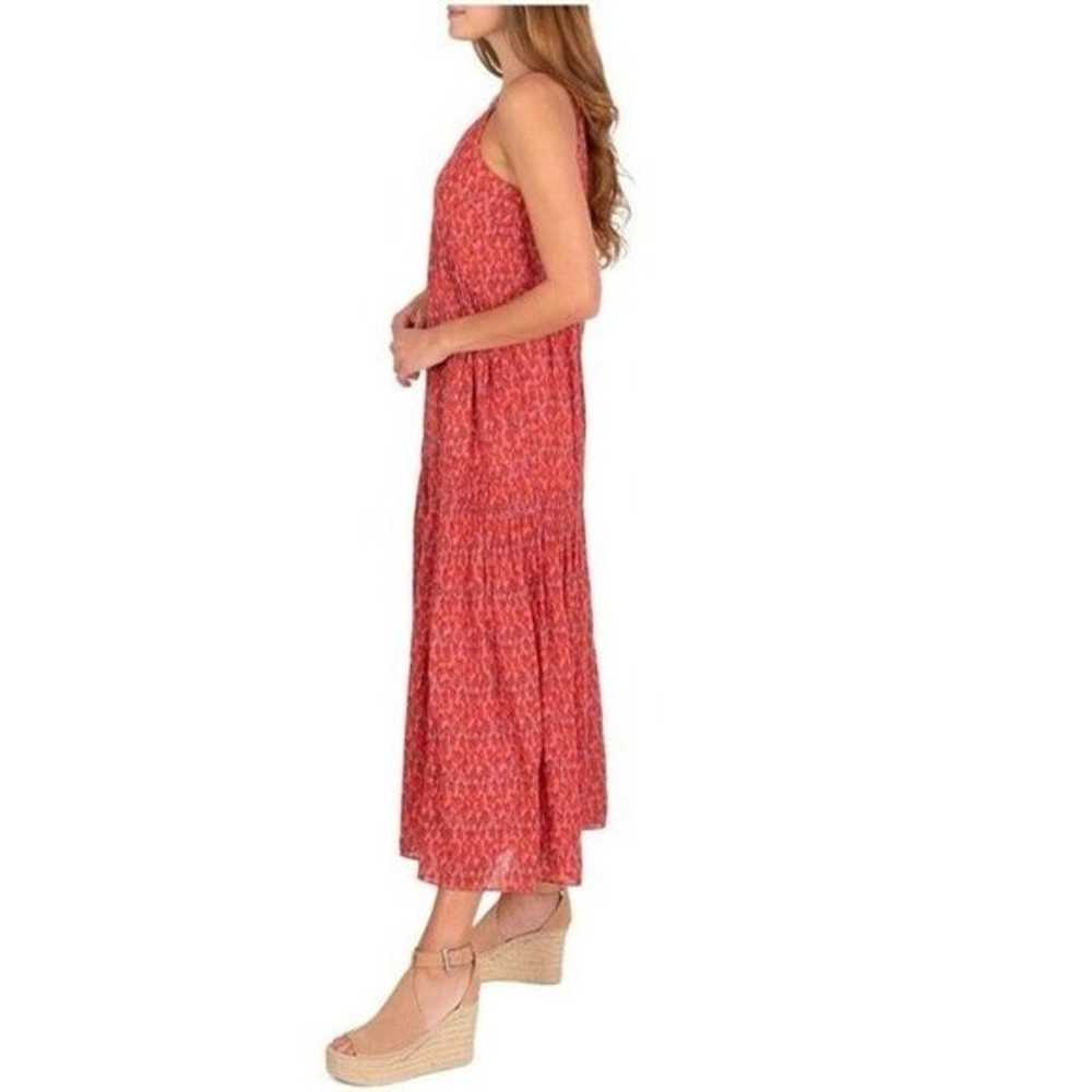 Joie Tea Rose Tiered Sleeveless V-Neck Maxi Shift… - image 12