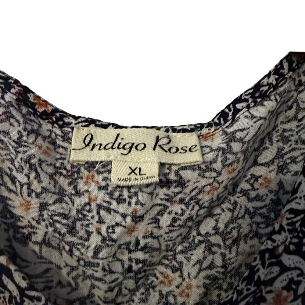 Indigo Rose Size XL Floral Blue Dress Midi - image 6