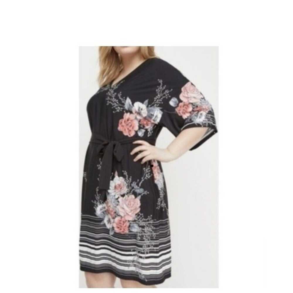 Lane Bryant Women's Size 14/16 Black Floral Print… - image 1