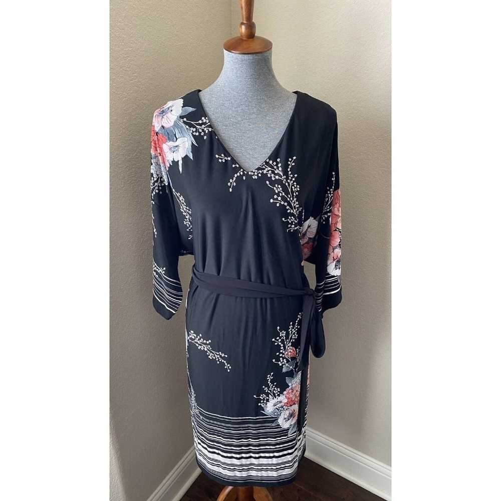 Lane Bryant Women's Size 14/16 Black Floral Print… - image 2