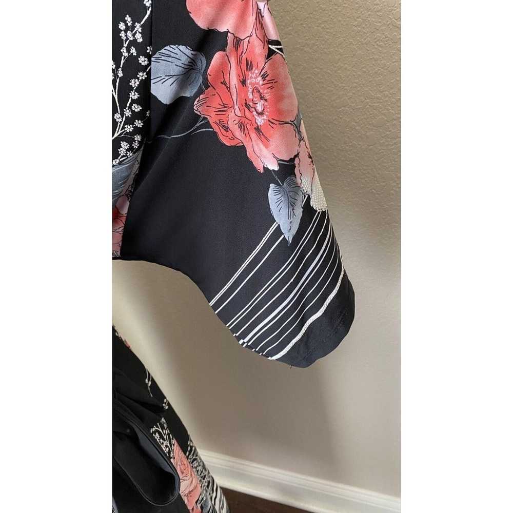 Lane Bryant Women's Size 14/16 Black Floral Print… - image 3