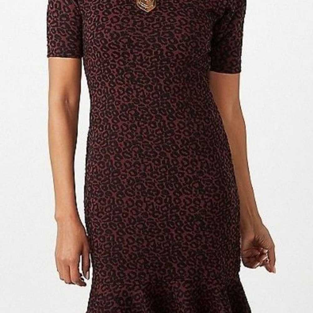 Dressbarn Leopard Print Short Sleeve Sweater Midi… - image 1