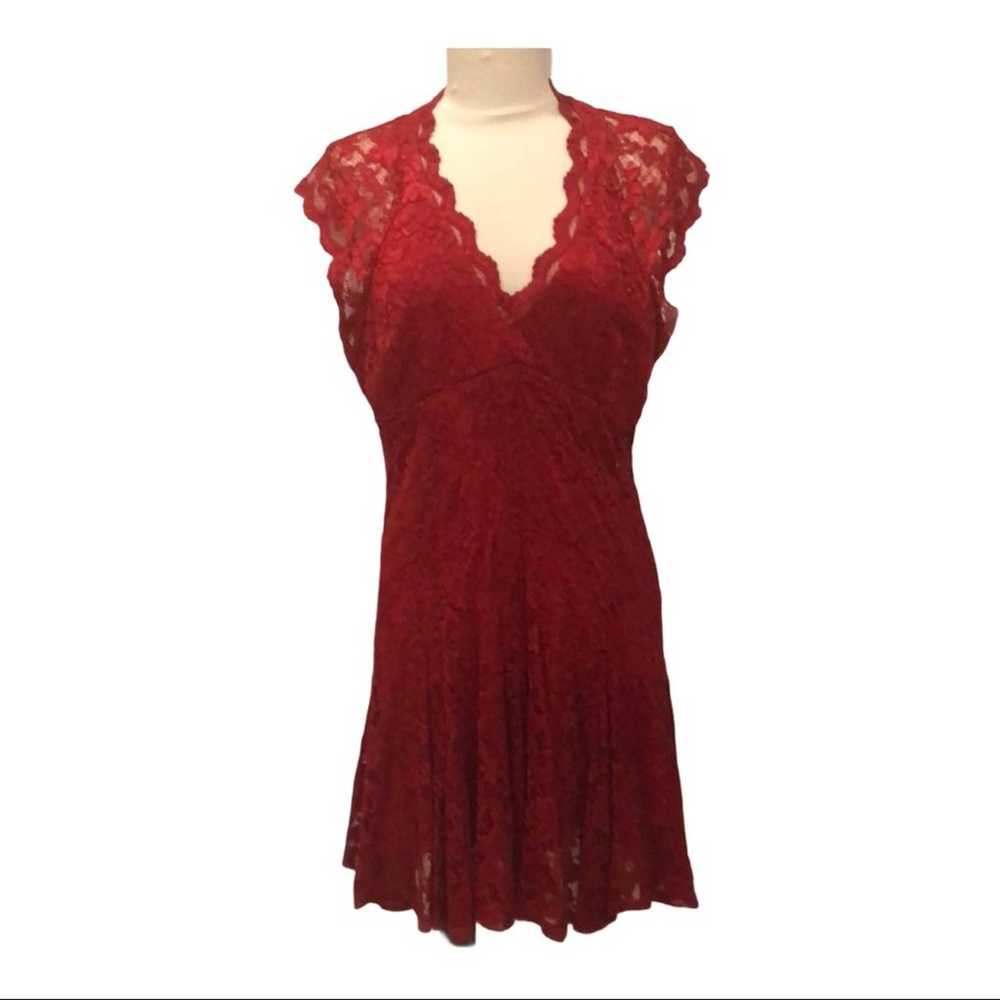 Rubber Ducky productions Inc Red lace dress women… - image 1