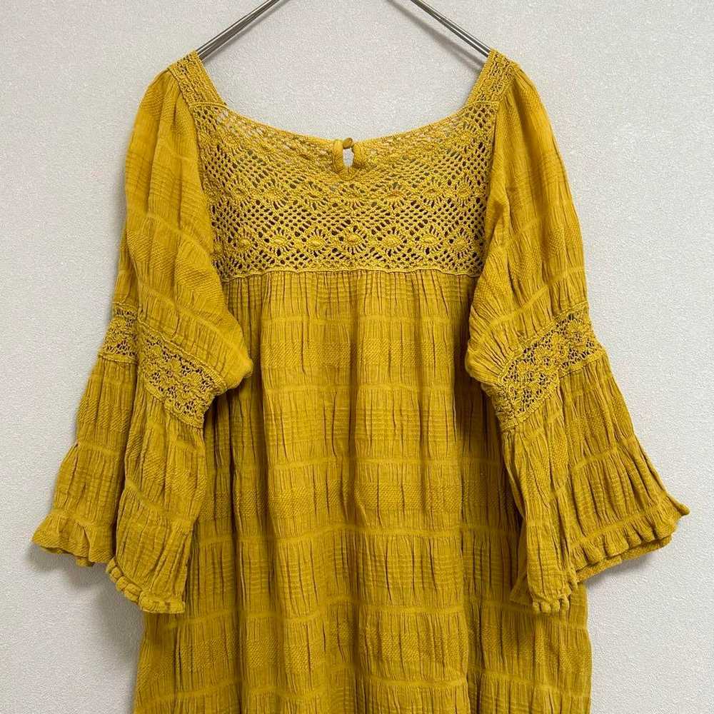 Nice Clap Shirring 5/4 Sleeve Tunic [F] Mustard - image 10