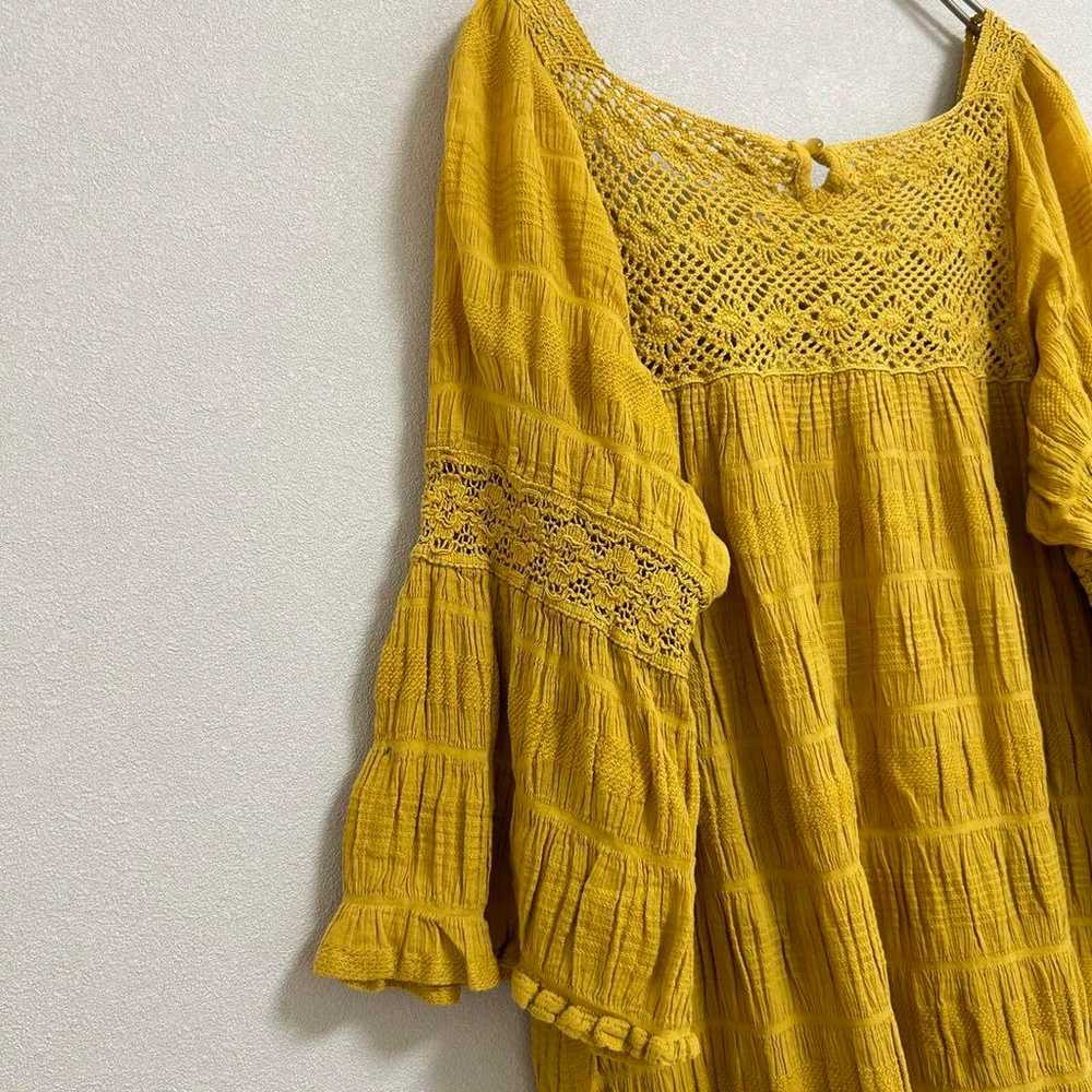 Nice Clap Shirring 5/4 Sleeve Tunic [F] Mustard - image 12