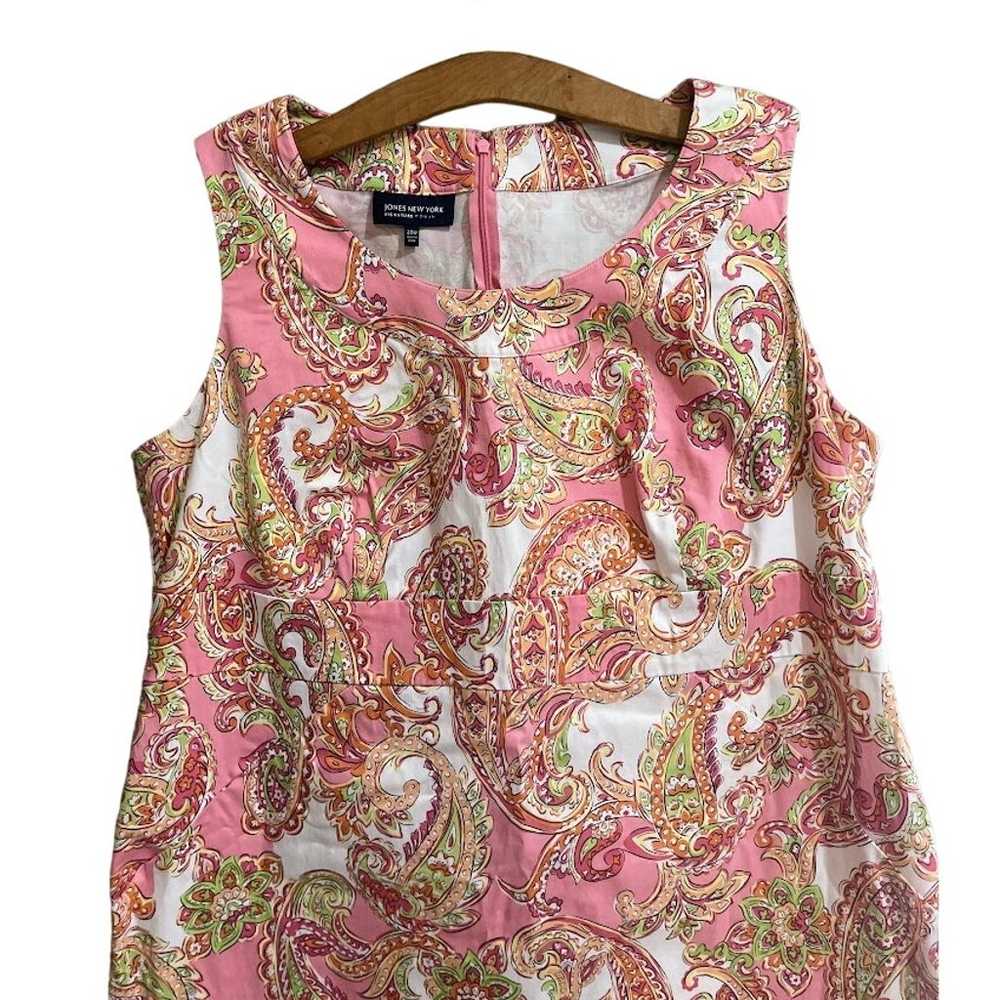 Jones New York Pink Paisley Print Sleeveless Cott… - image 2