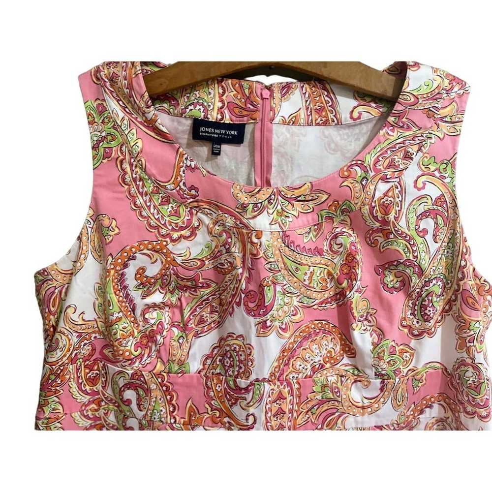 Jones New York Pink Paisley Print Sleeveless Cott… - image 4