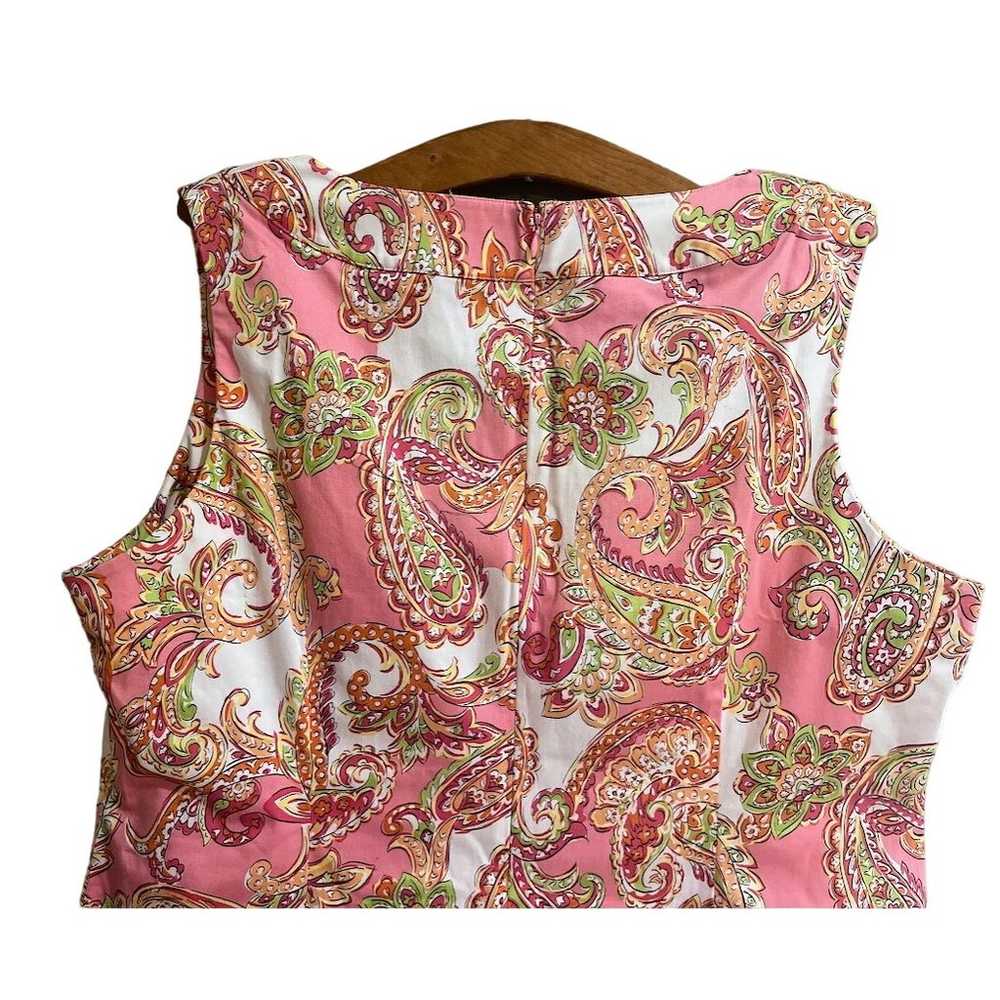 Jones New York Pink Paisley Print Sleeveless Cott… - image 9