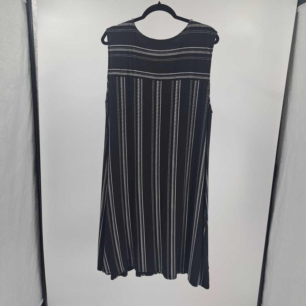 LOFT Dress Plus 20/22 Dot Striped Sleeveless Swin… - image 5