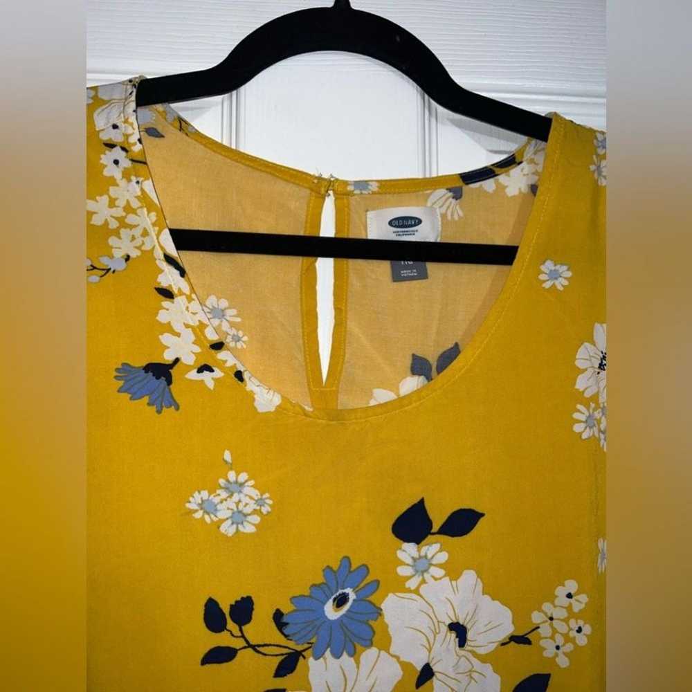 Old Navy Yellow Floral Long Sleeve Babydoll Dress… - image 3