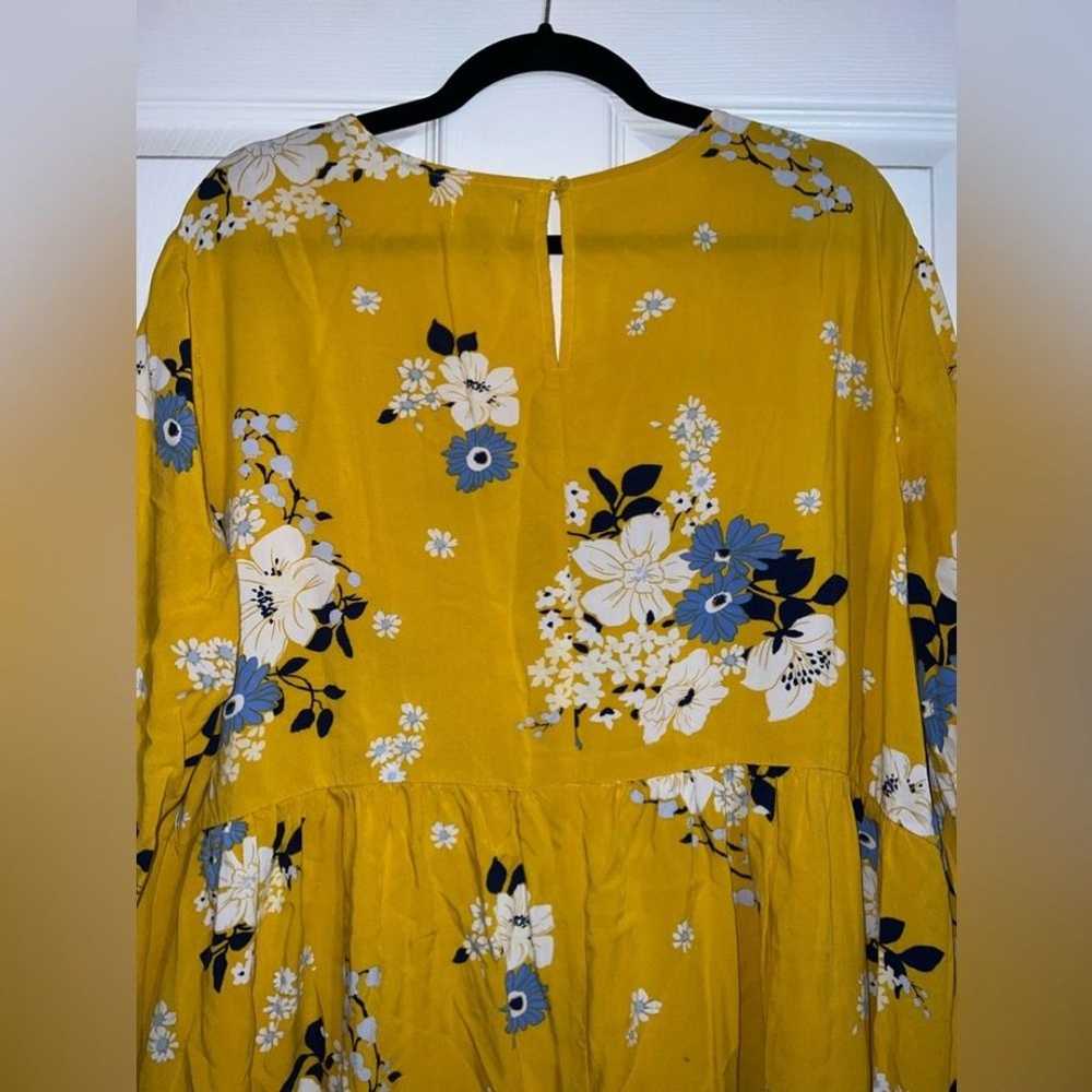 Old Navy Yellow Floral Long Sleeve Babydoll Dress… - image 6