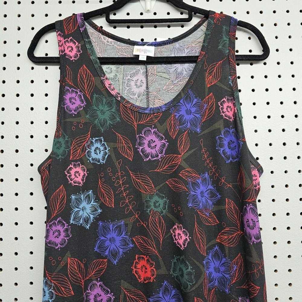 Lularoe Floral Sleeveless Maxi Dress Size 2XL Tal… - image 5