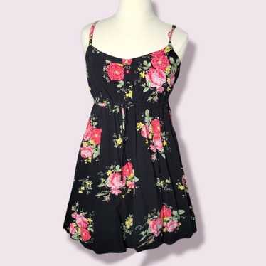 Torrid Floral Drawstring Henley Tank Sun Dress 2X - image 1