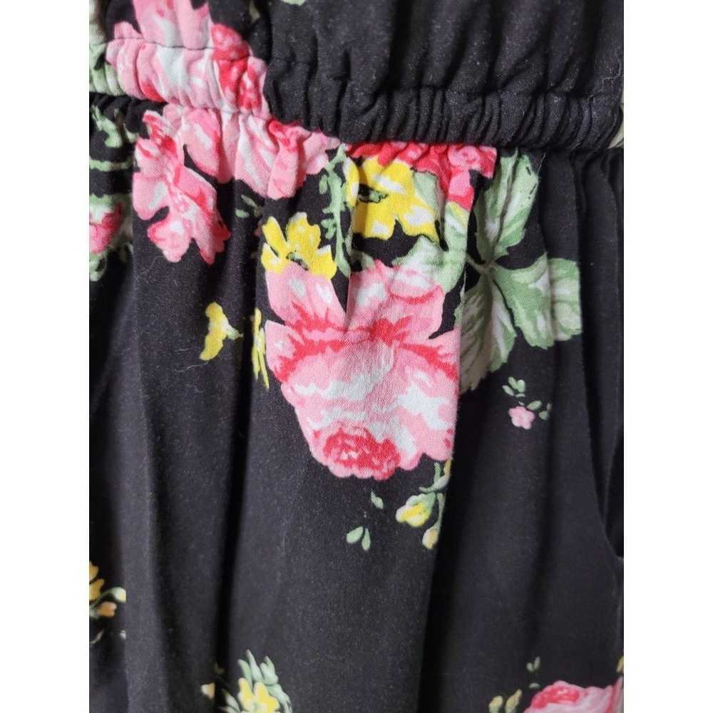 Torrid Floral Drawstring Henley Tank Sun Dress 2X - image 4