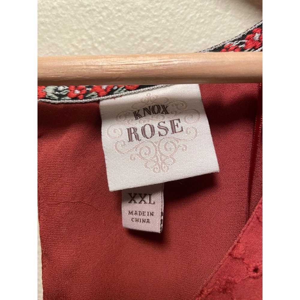 Knox Rose Womens Babydoll Dress Size XXL Red Flor… - image 3