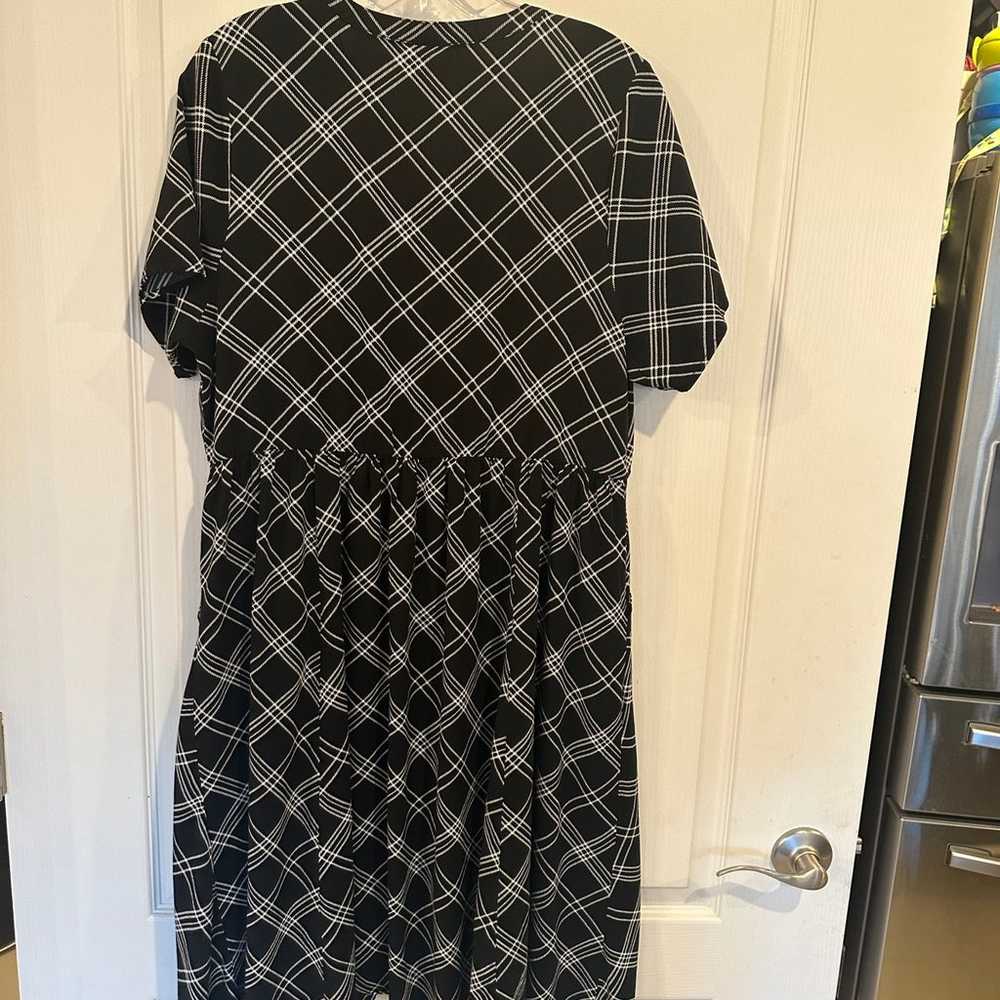 Torrid black plaid Midi Challis Shirt Dress plus … - image 4