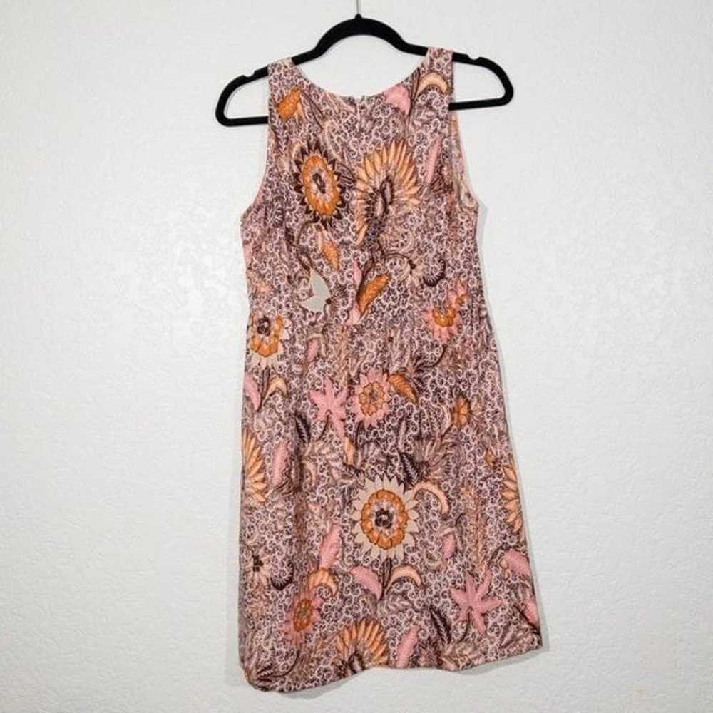 Madewell Peach Bali Blooms Lace Up Shift Dress Si… - image 4