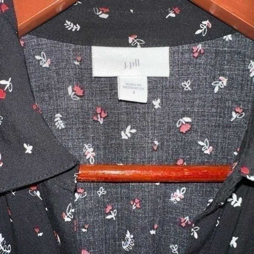 J. Jill Womens S Black & Red Dainty Floral Button… - image 5