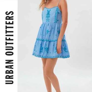 Urban outfitters UO Hanna embroidered scallop dres