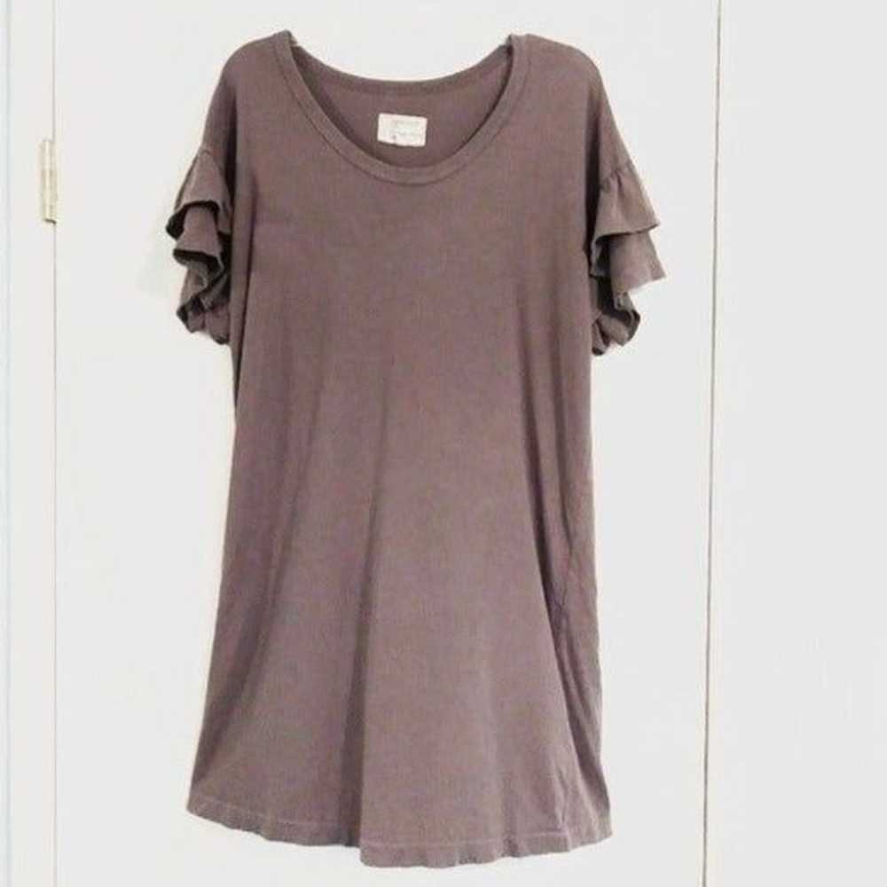 Current Elliot Mauve Ruffle Roadie Tshirt Dress - image 2