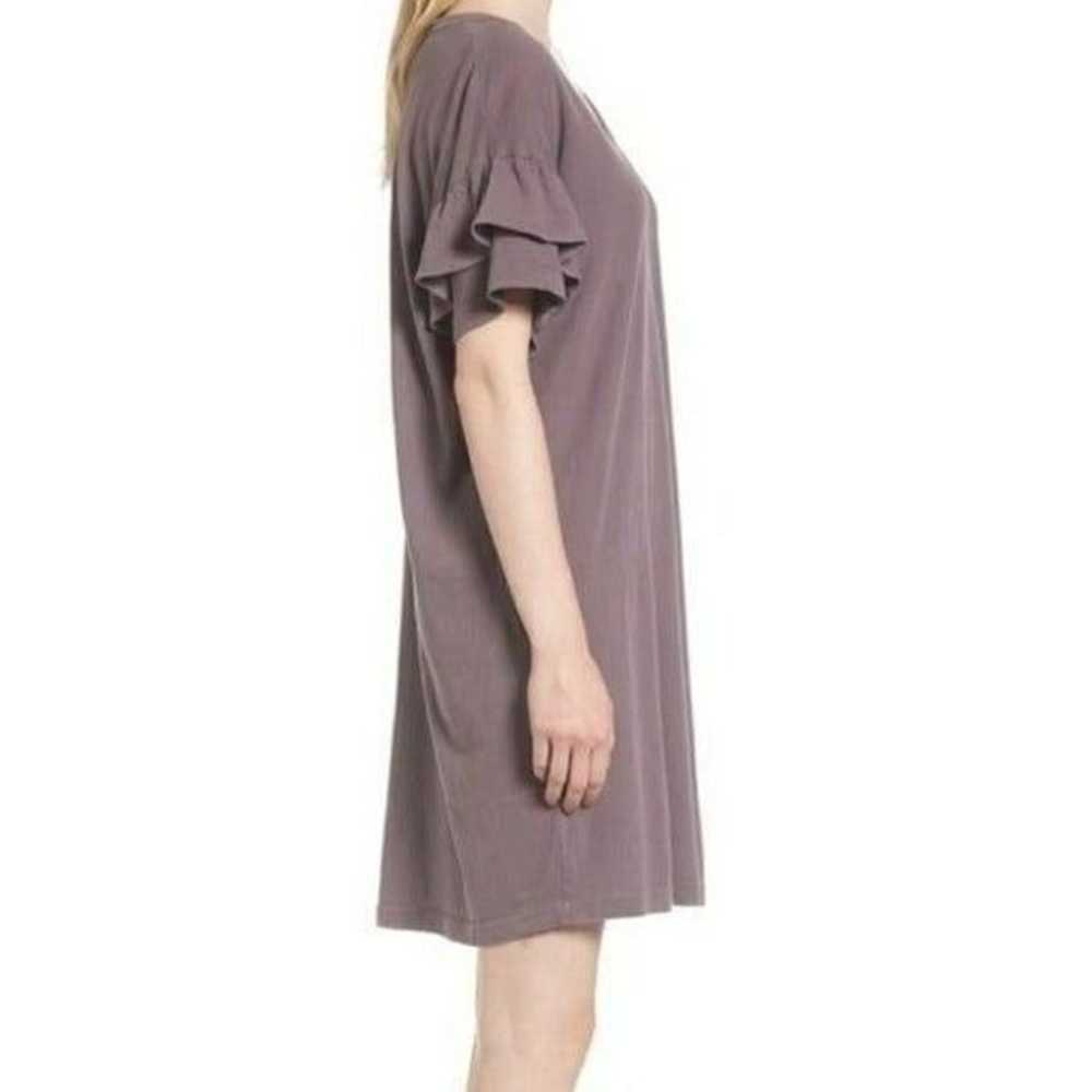 Current Elliot Mauve Ruffle Roadie Tshirt Dress - image 7