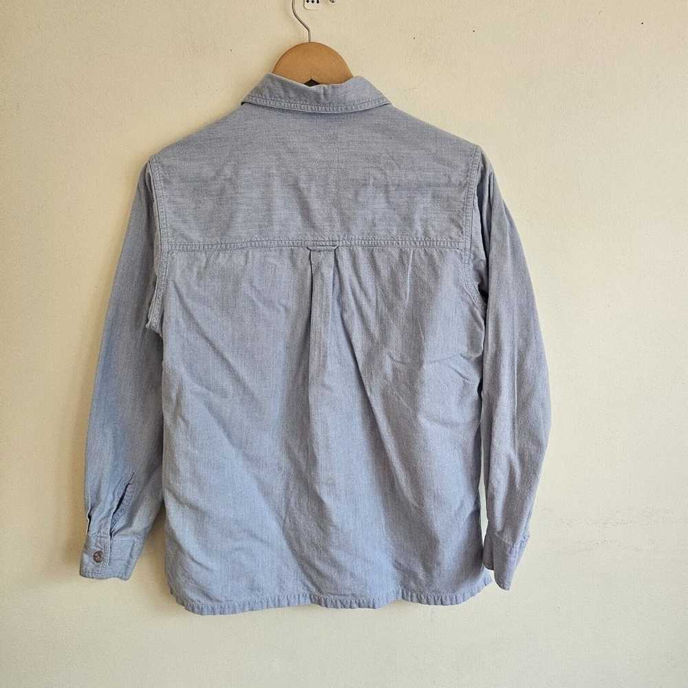 Vtg 90s Silver Threads Shirt Womens Sm Blue Denim… - image 5