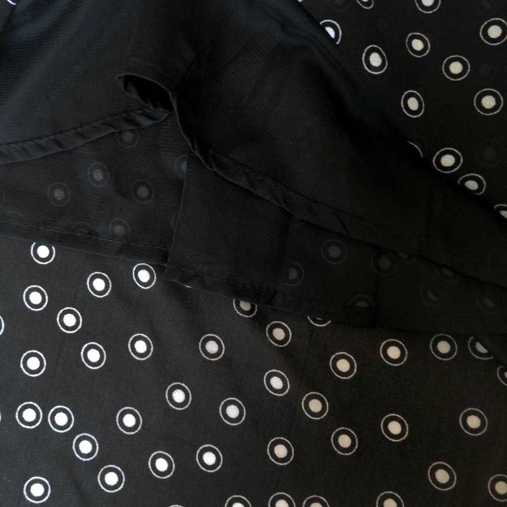 Polka dot pattern black dress. - image 2