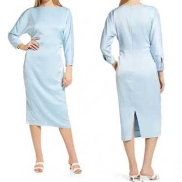 Halogen Light Blue Midi Dress small