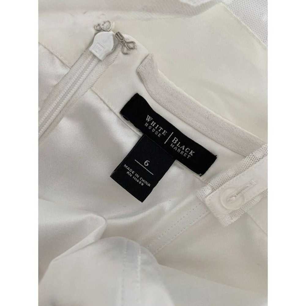 White House Black Market women's 6 white fit and … - image 7