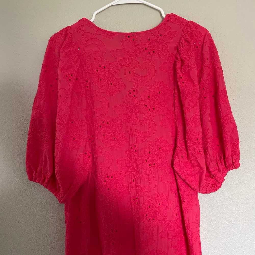 Zara Puff Sleeve Midi Pink Dress - image 6