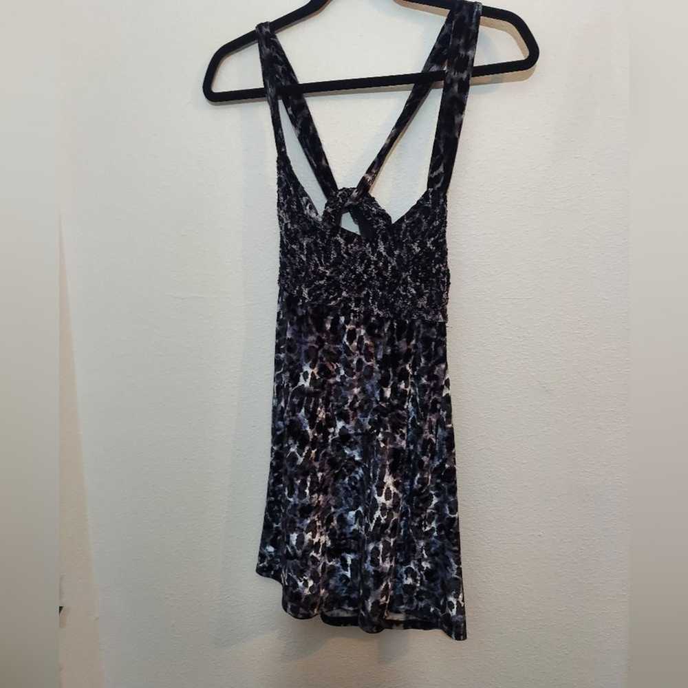 Free People Virgo Moon Velvet Leopard Mini Dress … - image 2