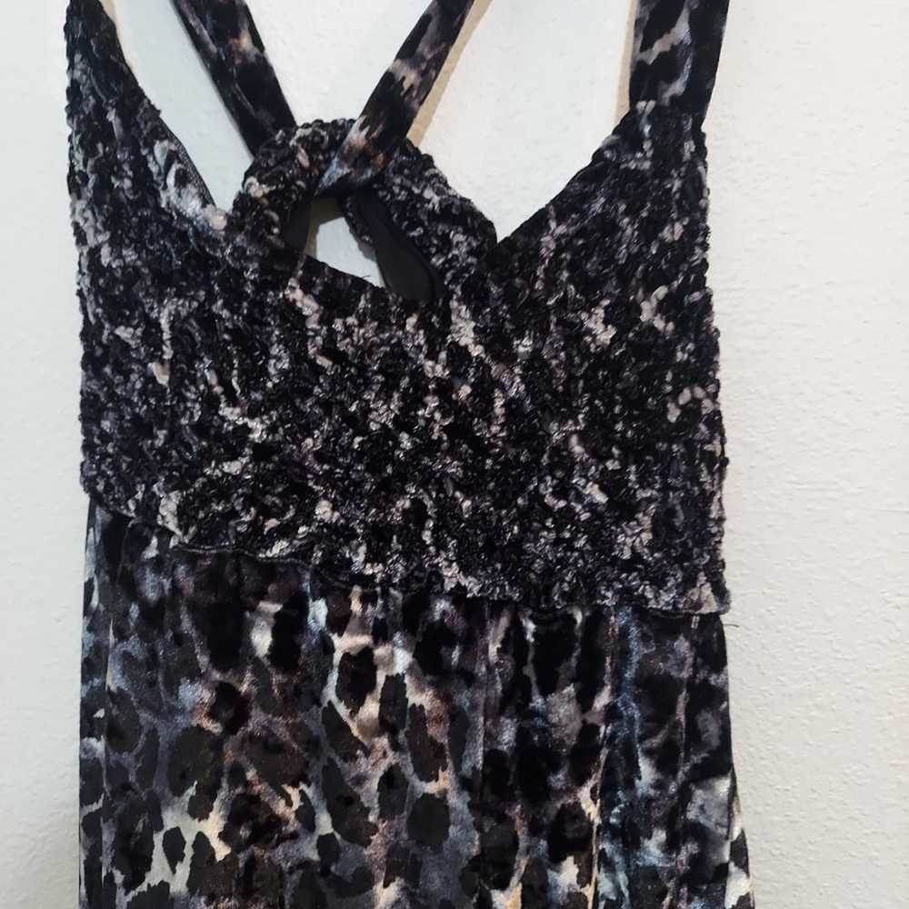 Free People Virgo Moon Velvet Leopard Mini Dress … - image 3