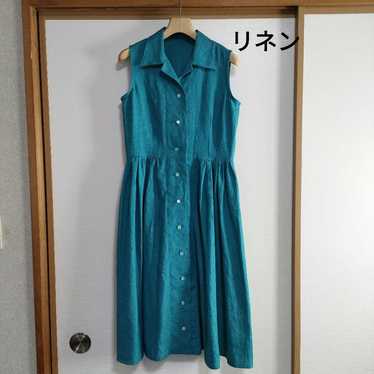 Linen sleeveless dress - image 1