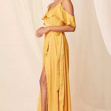 Lulus yellow wrap desss