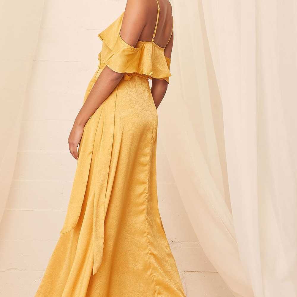 Lulus yellow wrap desss - image 2