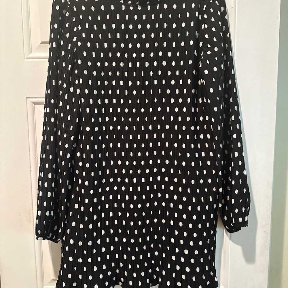 Love Riche Black and White Polka Dot Dress Size M - image 2