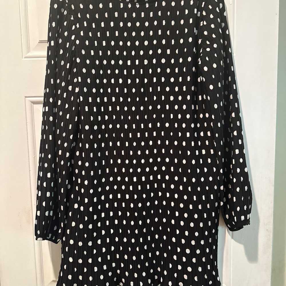 Love Riche Black and White Polka Dot Dress Size M - image 3