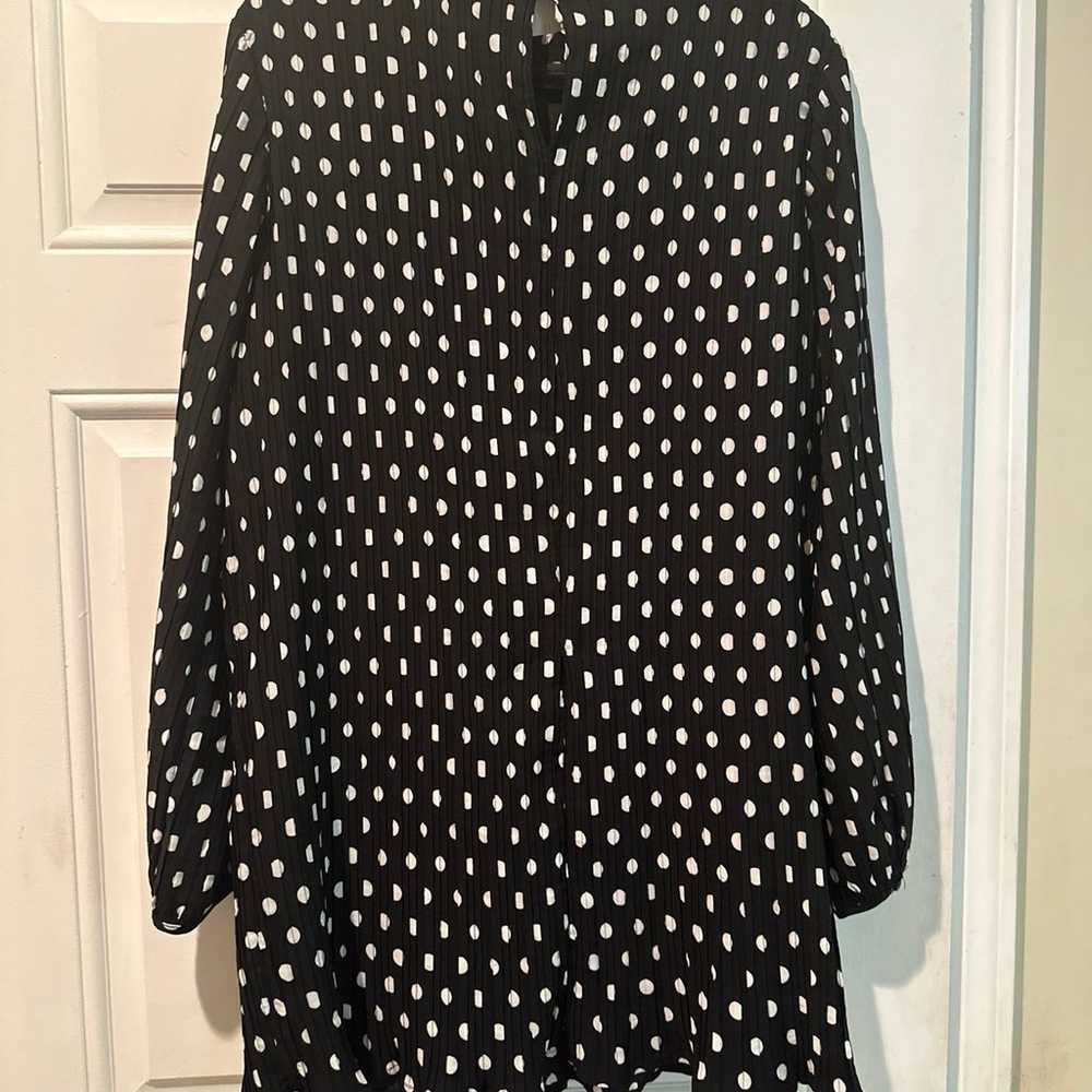 Love Riche Black and White Polka Dot Dress Size M - image 4