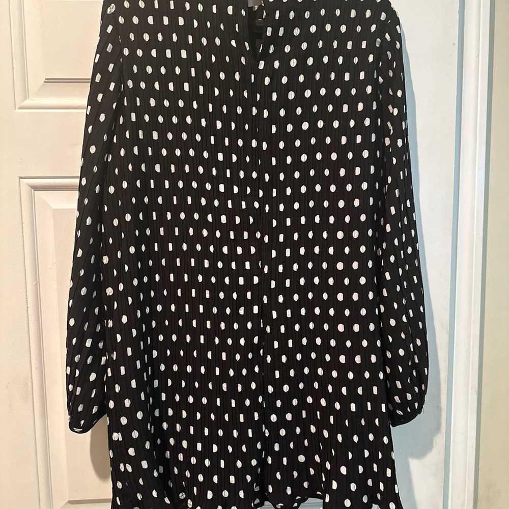 Love Riche Black and White Polka Dot Dress Size M - image 7