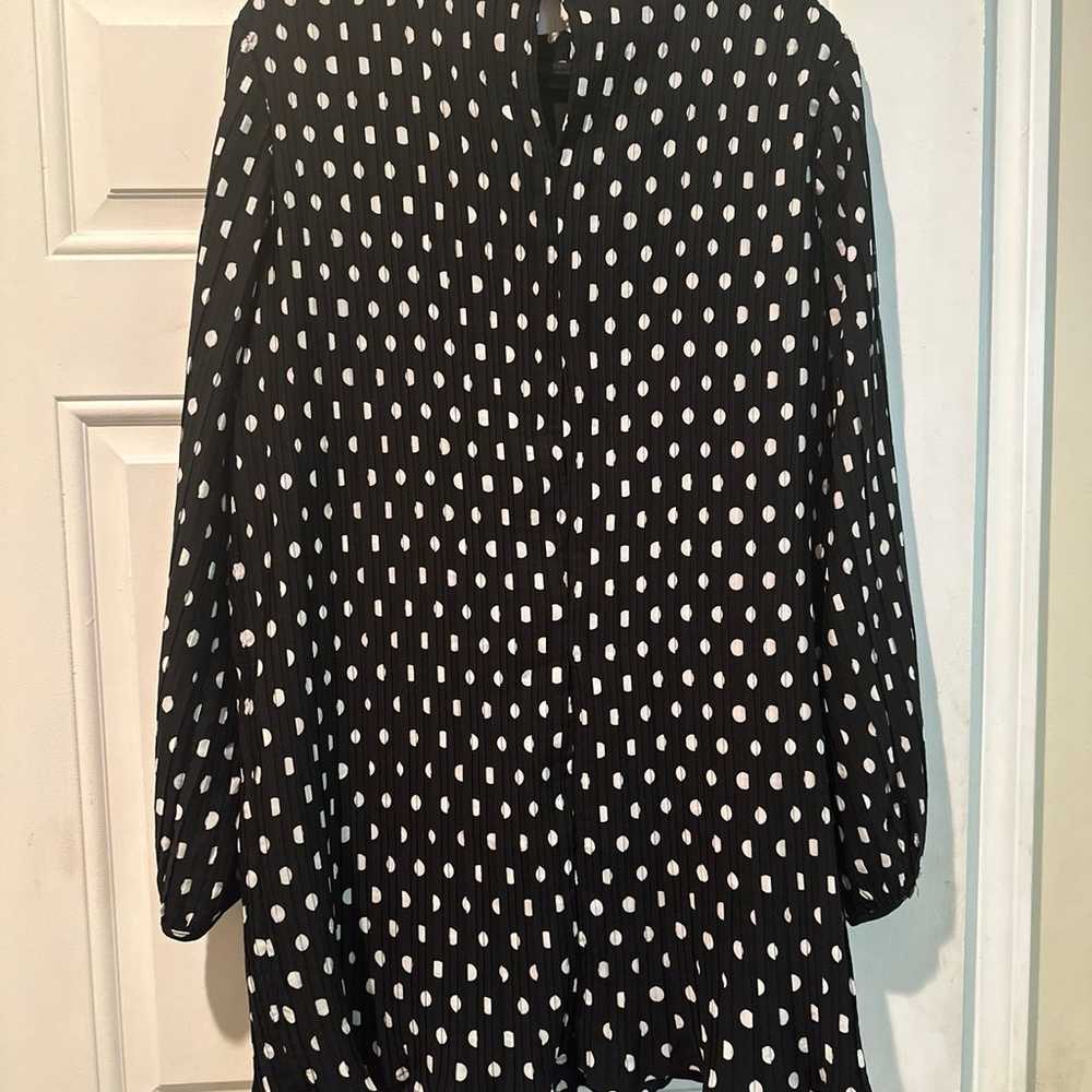 Love Riche Black and White Polka Dot Dress Size M - image 8