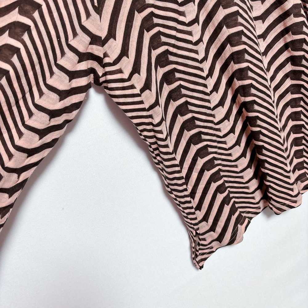 Blouse, geometric pattern, U-neck, 100% cotton, m… - image 5