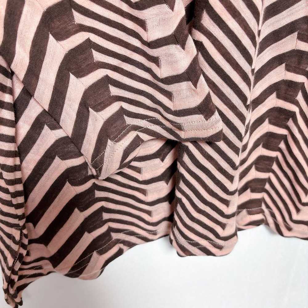 Blouse, geometric pattern, U-neck, 100% cotton, m… - image 6