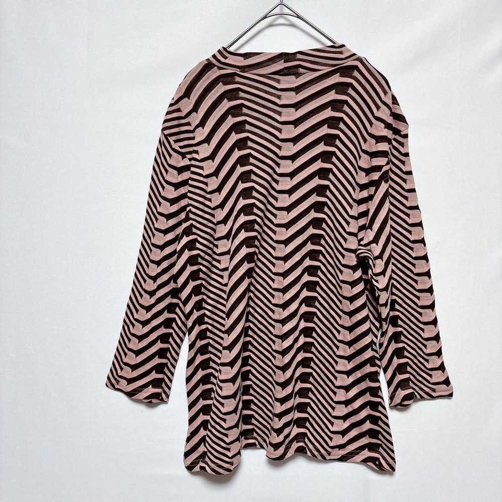 Blouse, geometric pattern, U-neck, 100% cotton, m… - image 8