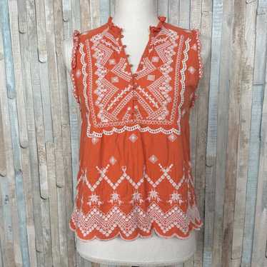 Sundance PXS XS Coral Cotton Embroidered Scallop A