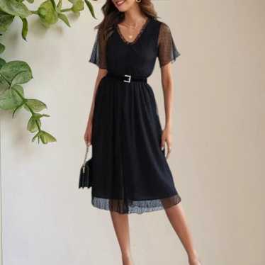 Witchy Zara Midi Black Dress